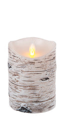 Wax LED Birch Pillar - 3" x 4" - The Country Christmas Loft