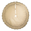 72" Gold Embossed Tree Skirt - The Country Christmas Loft