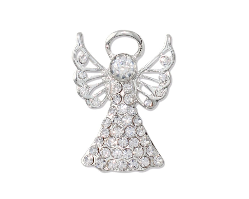 Crystal And Silver Angel - Pin - The Country Christmas Loft
