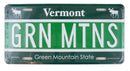 GRN MTN Vermont License Plate
