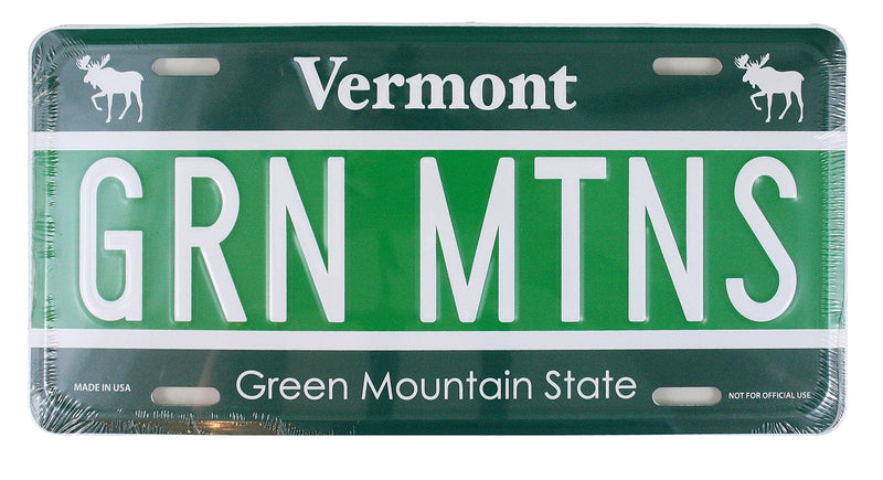 " GRN MTN" Vermont License Plate