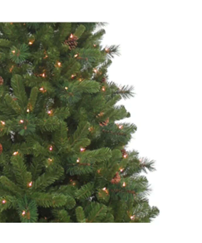 7.5 Foot Pre-Lit Burlington Spruce Tree - Clear - The Country Christmas Loft