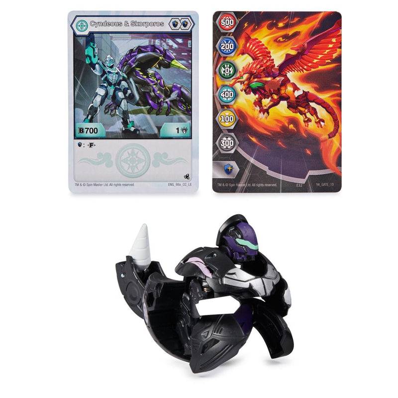 Bakugan Legends Cyndeous X Skorporos 2-inch-Tall Collectible Action Figure and Trading Cards - The Country Christmas Loft