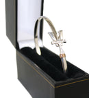 VT Hook Bracelet Silver with Diamond Accents - 4mm Band - - The Country Christmas Loft