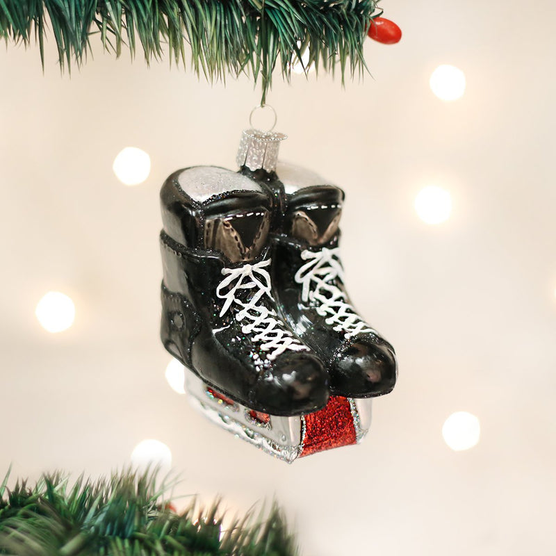 Old World Christmas Hockey Skates - The Country Christmas Loft