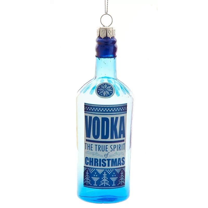Vodka The True Spirit Of Christmas Glass Ornament - The Country Christmas Loft
