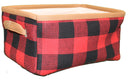 Buffalo Check Fabric Baskets - - The Country Christmas Loft
