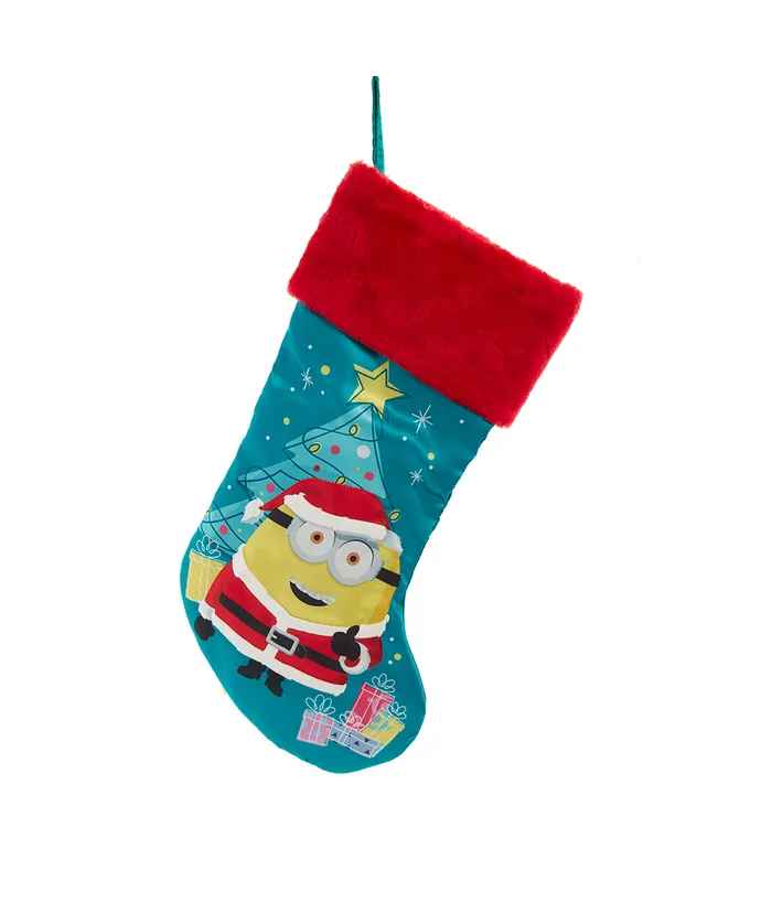 Despicable Me Minion With Christmas Tree Stocking - The Country Christmas Loft