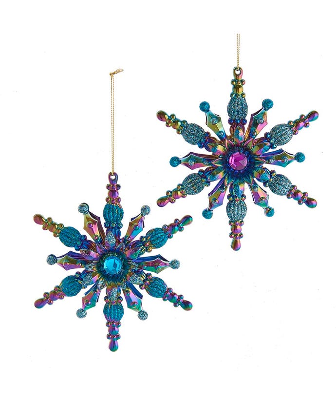 Peacock Snowflake Ornament- - The Country Christmas Loft