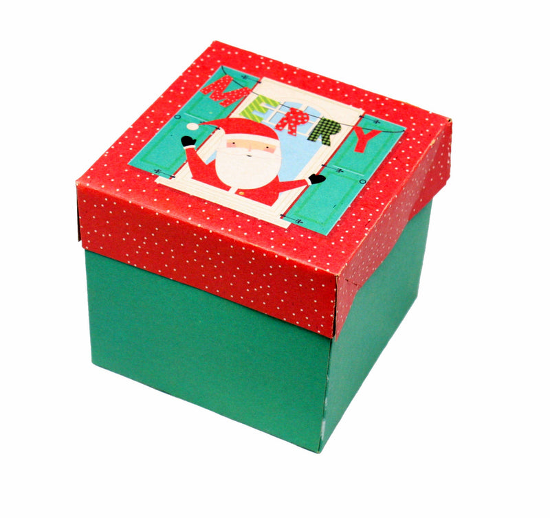 Holiday Cube Gift Box - Set of 2 - 5" x 5" x 4"