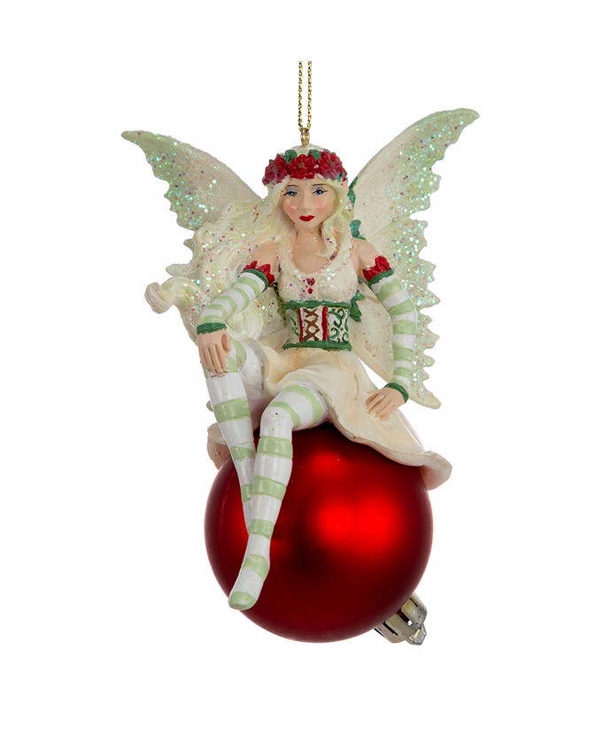 Christmas Ball Fairy Ornament - The Country Christmas Loft