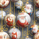 Paper Lunch Napkin - Santa Baubles - Grey - The Country Christmas Loft
