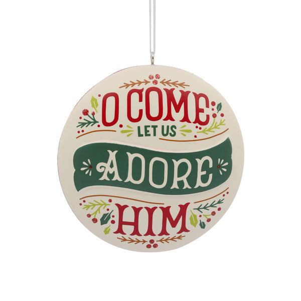 O Come Let Us Adore Him Ornament - The Country Christmas Loft
