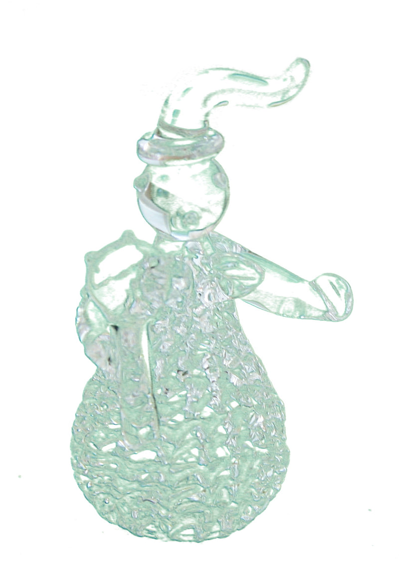 Spunglass Ornament - Clear Snow Woman