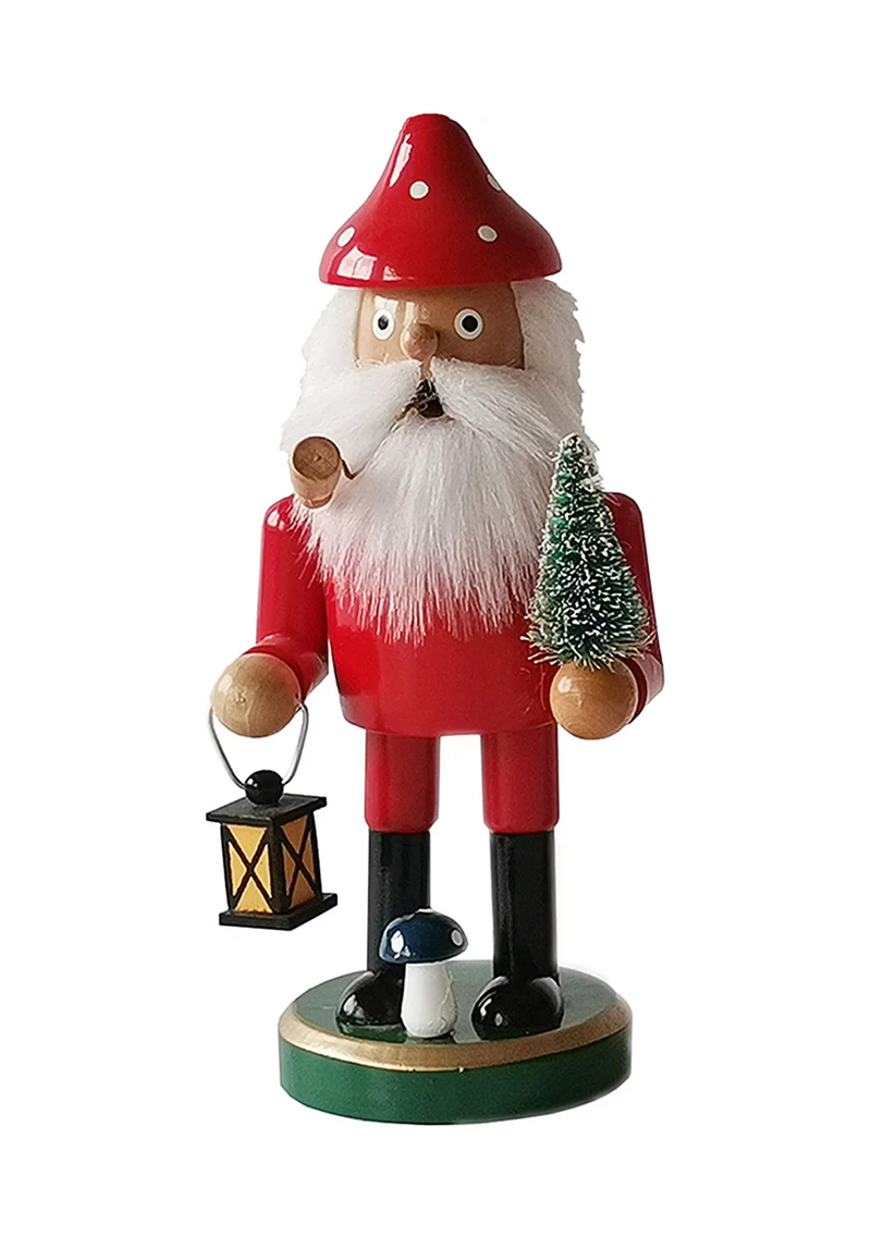 8 Inch Wooden Smoker - Gnome - The Country Christmas Loft