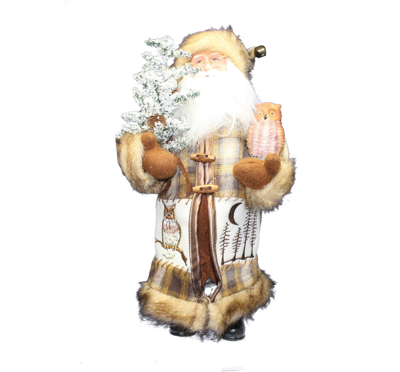 Night Owl Santa Claus Figurine - The Country Christmas Loft