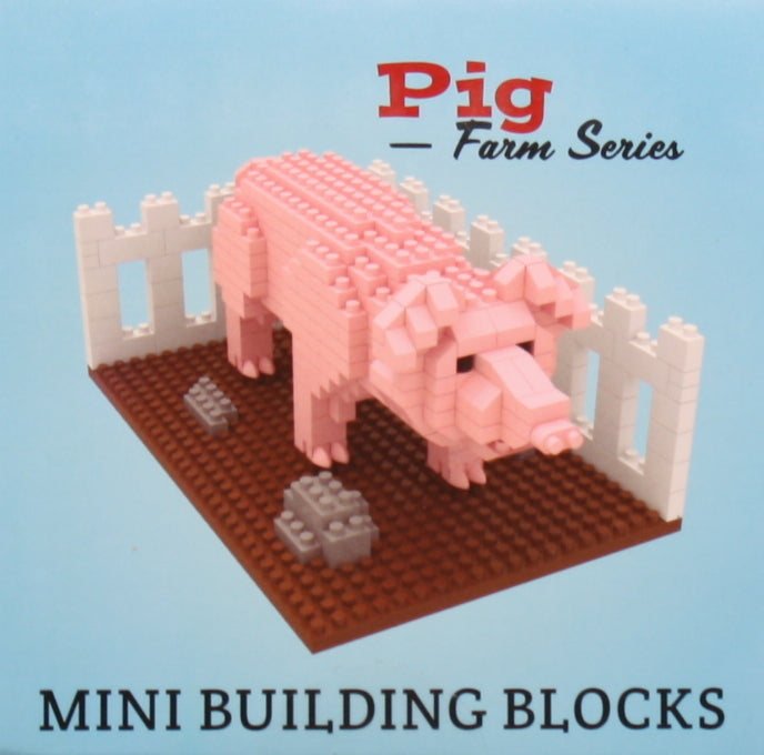 Mini Building Blocks - Farm Series - Pig - The Country Christmas Loft