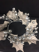 Silver Berry Candle Ring - The Country Christmas Loft