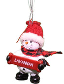 Cozy Snowman Ornament (Letters S - Z) - - The Country Christmas Loft