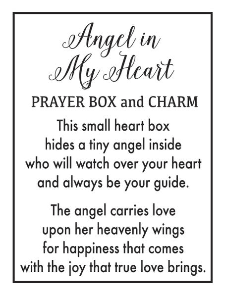 Angels in My Heart Prayer Box Charm - The Country Christmas Loft