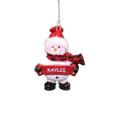 Cozy Snowman Ornament (Letters G - R) - - The Country Christmas Loft