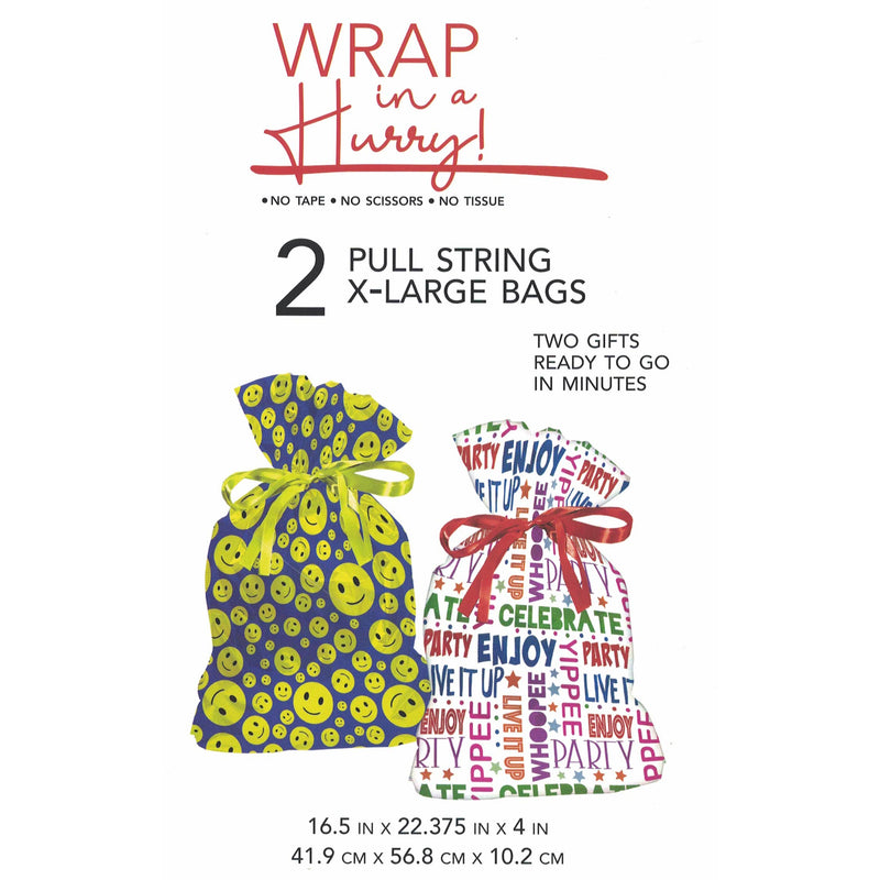 Extra Large Pull String Gift Bags - The Country Christmas Loft