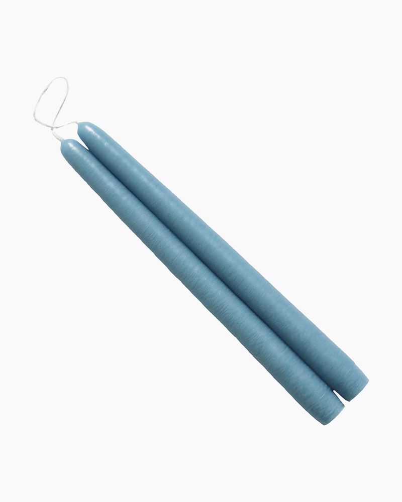 Mole Hollow Taper Pair (Dusty Blue) - - The Country Christmas Loft