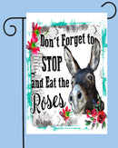 Eat Roses Garden Flag - The Country Christmas Loft