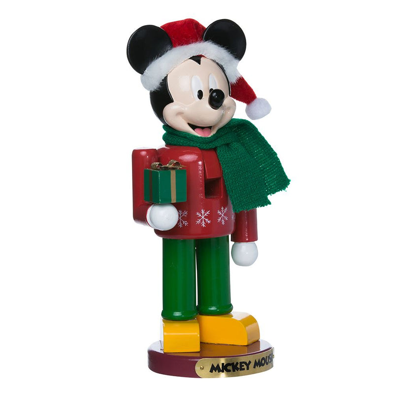 Disney Mickey Mouse With Present Nutcracker - The Country Christmas Loft