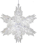 White and Clear Snowflake Ornament - The Country Christmas Loft