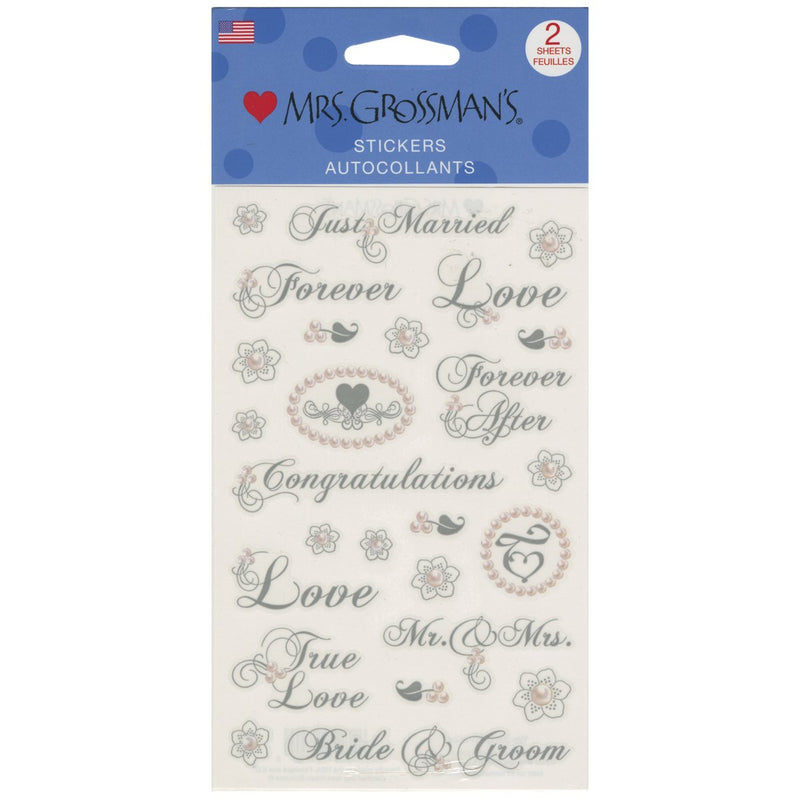 Mrs Grossman's Sticker, Wedding Phrases - The Country Christmas Loft