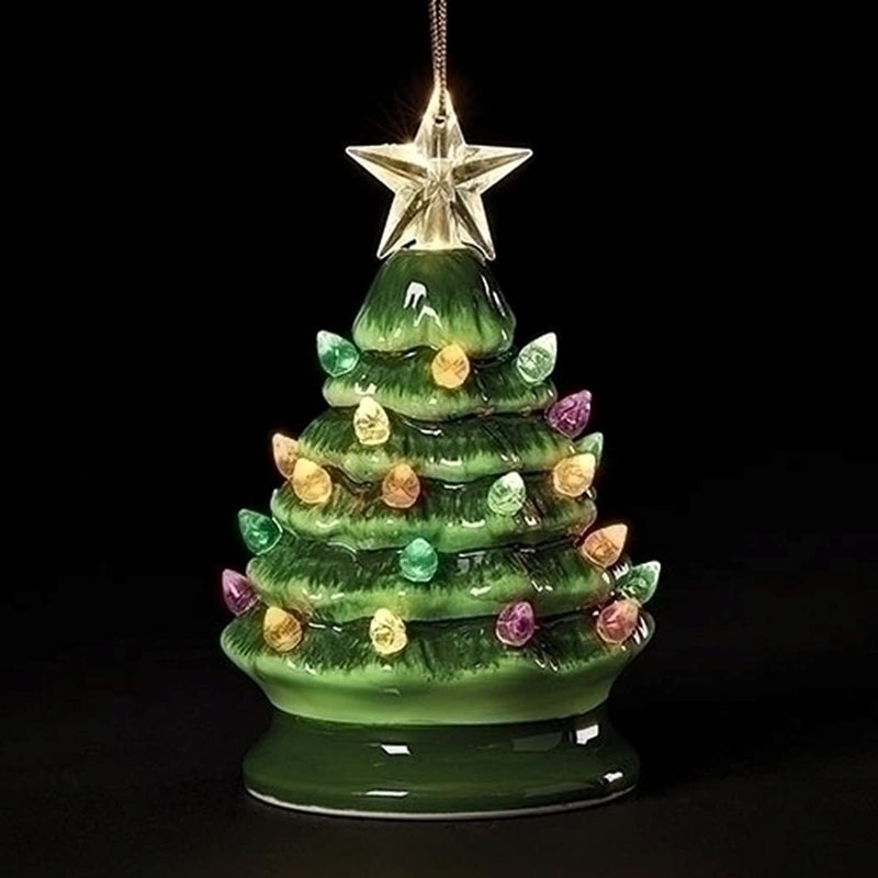 Lighted Ceramic Vintage Tree - 5 Inch - The Country Christmas Loft