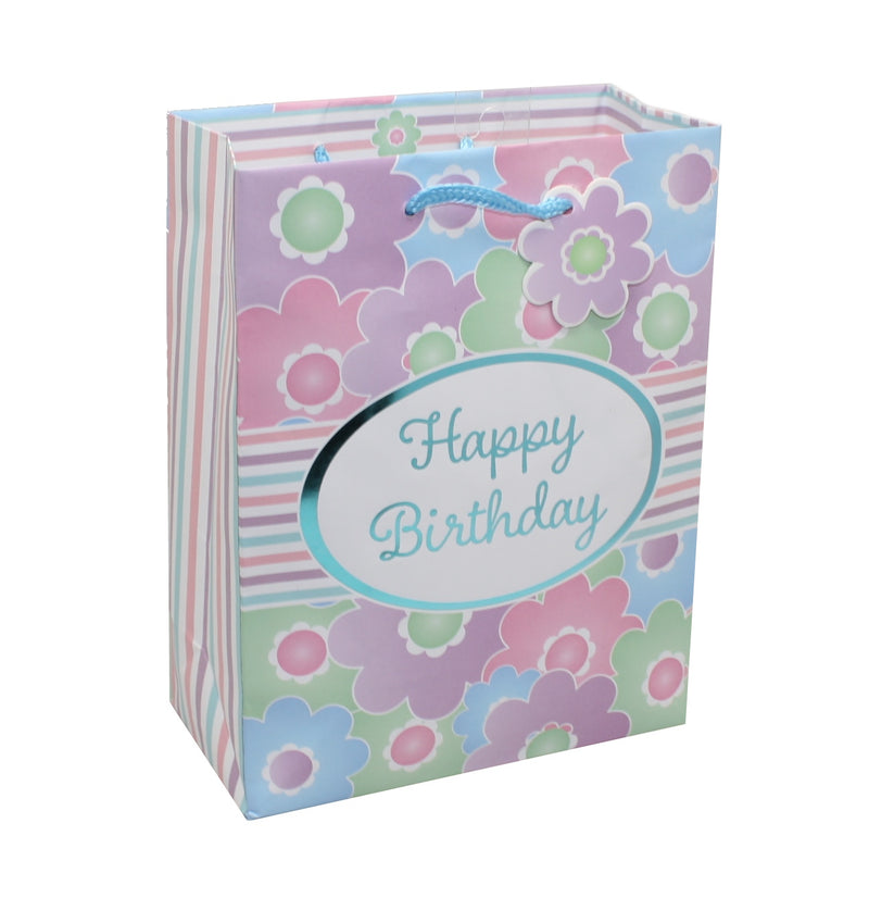 Pastel Floral Birthday Gift Bag - The Country Christmas Loft