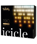 Twinkly 190-Light AWW LED Icicle Light Set (Generation II) - The Country Christmas Loft