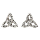 Sterling Silver White Swarovski Crystal Trinity Earrings