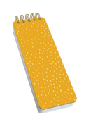 Spiral Chunky Notepad - Yellow Sprinkle - The Country Christmas Loft