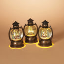 Lighted Spinning Snow Globe Winter Scene Lantern - - The Country Christmas Loft