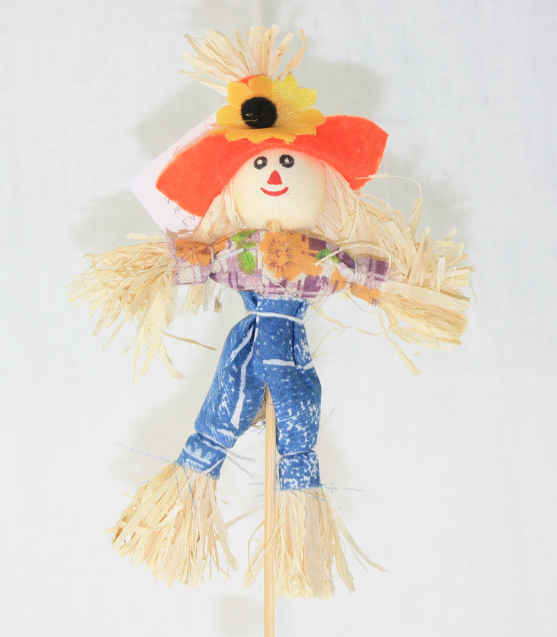 Mini Scarecrow stake - Dark Orange - The Country Christmas Loft