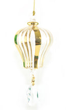 Blown Egyptian Glass Gold Hot Air Balloon