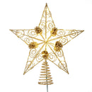 30-Light Warm White Fairy LED Gold Star Treetop - 11.5 Inch