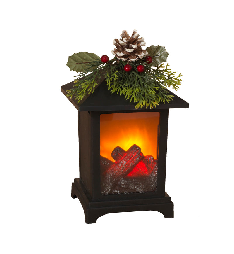 Lighted Fireplace Lantern - The Country Christmas Loft