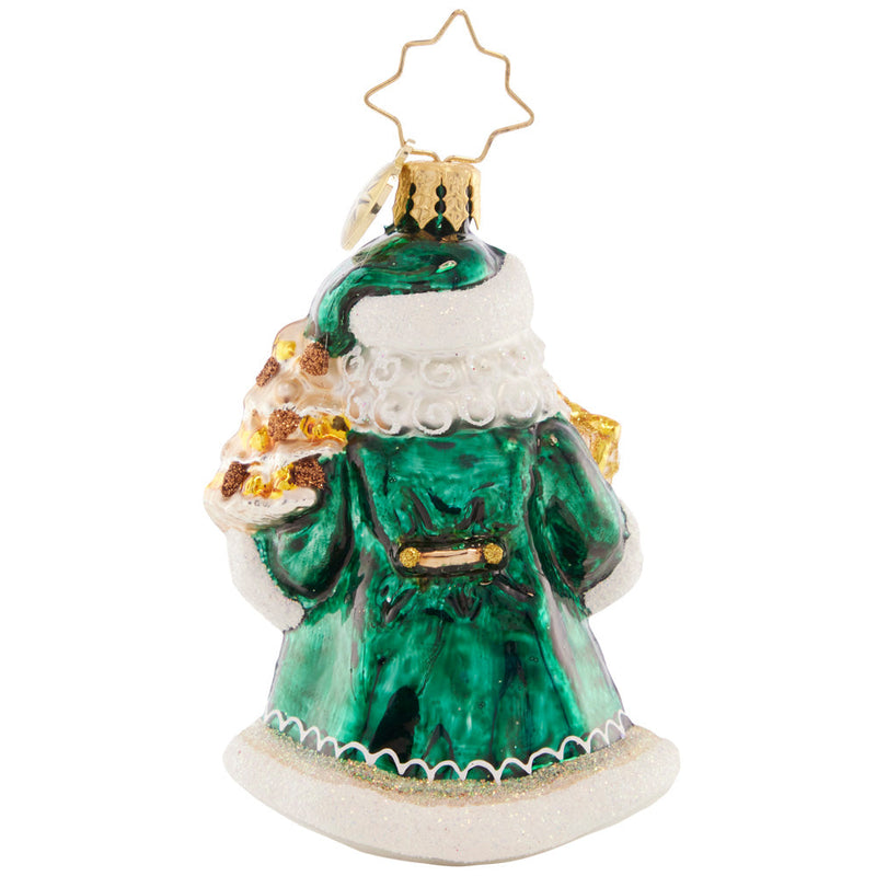 Christopher Radko Little Gem Glass Ornament - Emerald City Santa