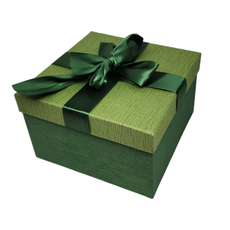 Elegant Square Gift Box - Green Small