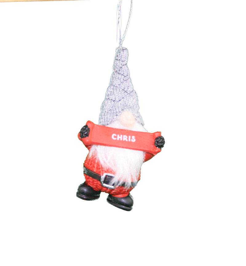Personalized Gnome Ornament (Letters A-I) - Chris - The Country Christmas Loft