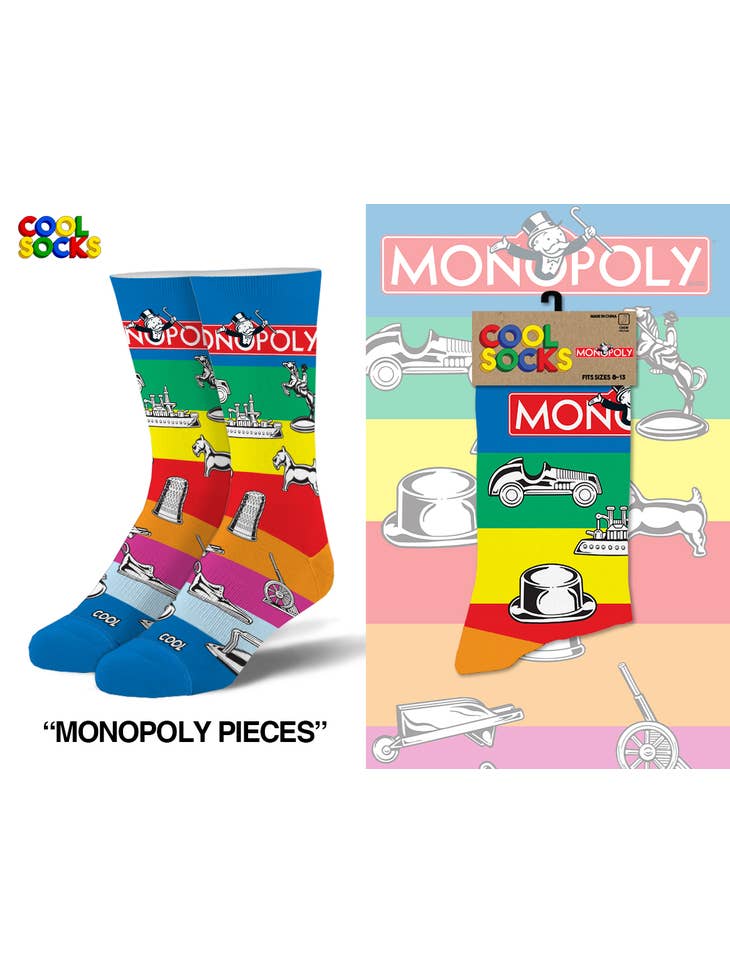 Monopoly Pieces - Crew Socks
