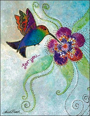 Notion - Hummingbird  Birthday Card - The Country Christmas Loft