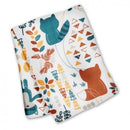 Leika Cotton Swaddle – Fox & Raccoon – 47×47″ - The Country Christmas Loft