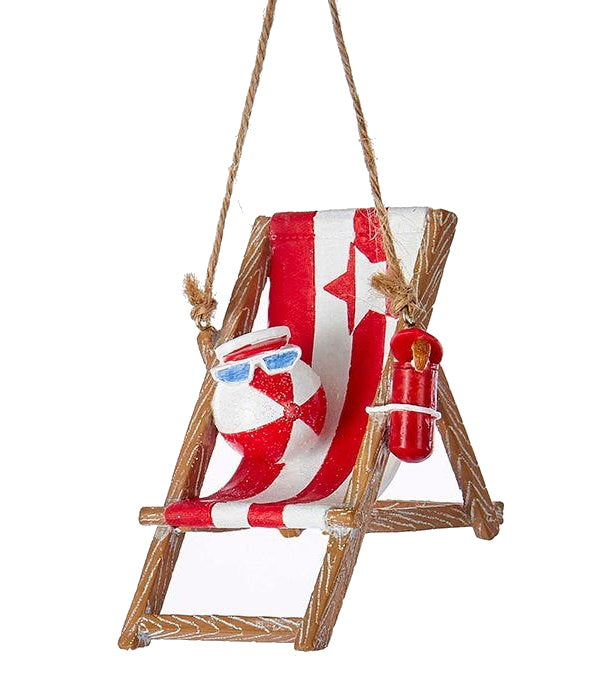 Beachball on a Beach Chair - Ornament - The Country Christmas Loft