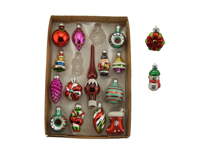 Early Years Miniature Glass Ornament 12 Piece Set - The Country Christmas Loft