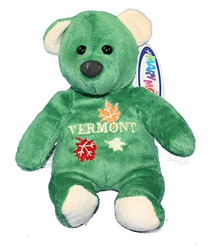 Mary Meyer Vermont Souvenir Plush Green Beanie Bear - The Country Christmas Loft